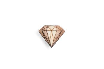 Dřevěná ozdoba do klopy Diamond Lapel s možností výměny či vrácení do 30 dnů zdarma