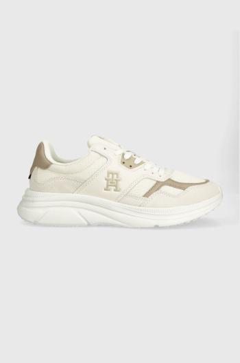 Sneakers boty Tommy Hilfiger MODERN RUNNER MIX béžová barva, FM0FM04937