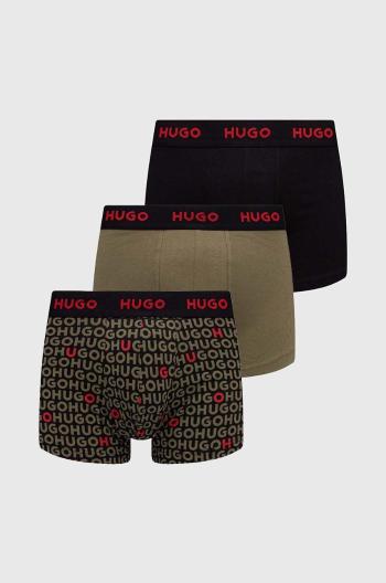 Boxerky HUGO 3-pack pánské, červená barva, 50480170