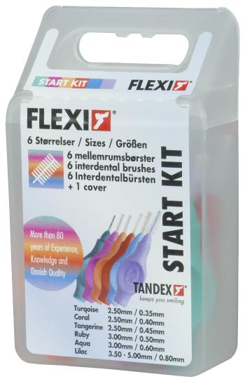Tandex Flexi startovací sada mezizubních kartáčků, 6 ks