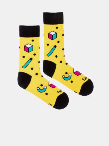 Žluté vzorované ponožky Fusakle Rubikon