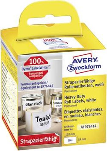 Avery-Zweckform etikety v roli 59 x 102 mm fólie bílá 50 ks permanentní A1976414 univerzální etikety