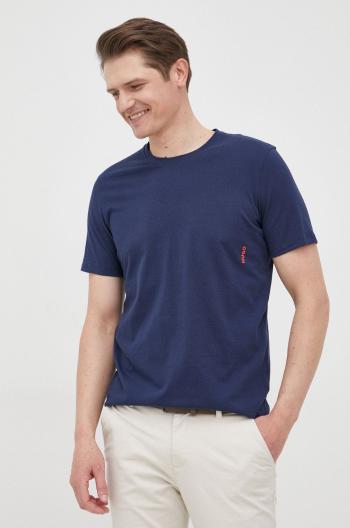 Bavlněné tričko HUGO 2-pack tmavomodrá barva