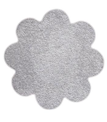 Vopi koberce Květinový koberec Eton šedý - 160x160 kytka cm Šedá