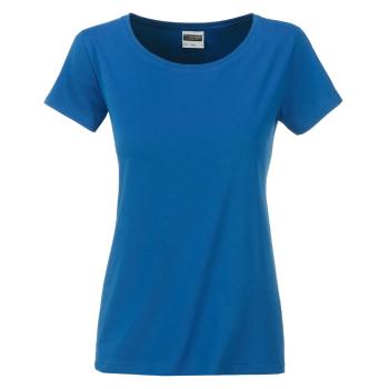 James & Nicholson Klasické dámské tričko z biobavlny 8007 - Královská modrá | S