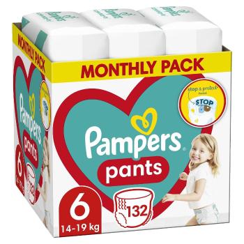 Pampers Plenkové Kalhotky Pants Velikost 6 X, 15kg+ 132 ks