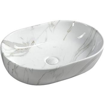 SAPHO DALMA keramické umyvadlo 59x14x42 cm, carrara                                                  (MM417)