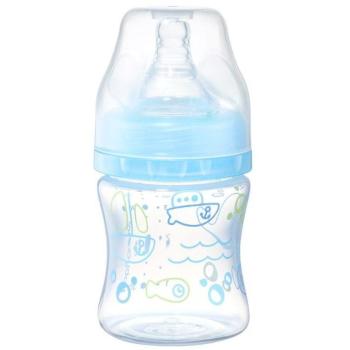 BabyOno Láhev antikoliková Klasik modrá 120 ml 0m+