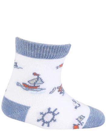 Vzorované kojenecké ponožky GATTA LOĎKY Velikost: 18-20