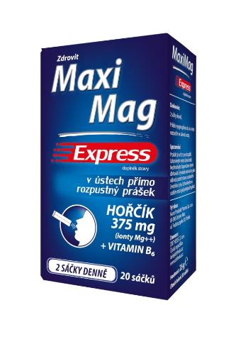 Zdrovit MaxiMag Express hořčík 375 mg + B6 direct 20 sáčků