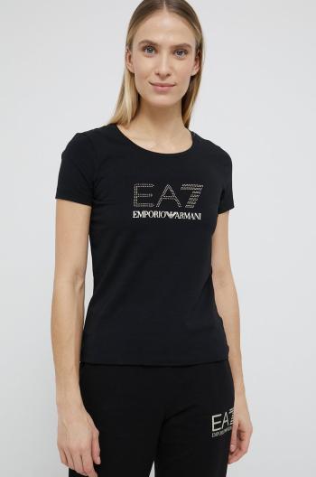 Tričko EA7 Emporio Armani dámské, černá barva
