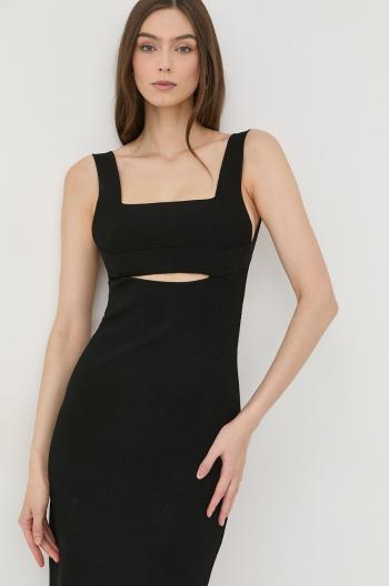 Šaty Victoria Beckham černá barva, mini