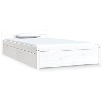 Rám postele se zásuvkami bílý 90 × 200 cm, 3103484 (3103484)