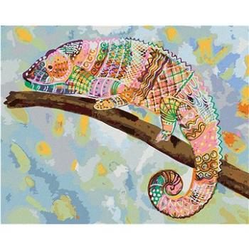 Diamondi - Diamantové malování - PESTRÝ CHAMELEON, 40x50 cm, bez rámu a bez vypnutí plátna (606727A)