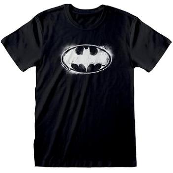 Batman - Distressed Mono Logo - tričko M (5055910334177)