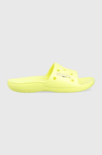Pantofle Crocs Classic Crocs Slide dámské, zelená barva