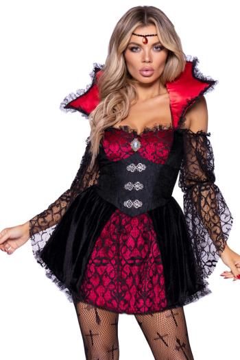 Černo-červený sexy kostým Victorian Vampire 87146