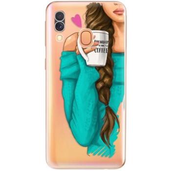 iSaprio My Coffe and Brunette Girl pro Samsung Galaxy A40 (coffbru-TPU2-A40)