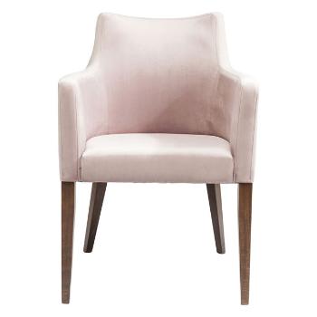 Židle s opěrkou Mode Velvet - růžová