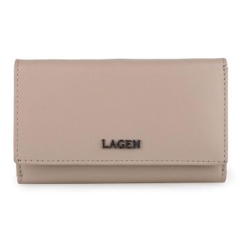 Lagen Dámská kožená peněženka BLC/5304/222 - krémová