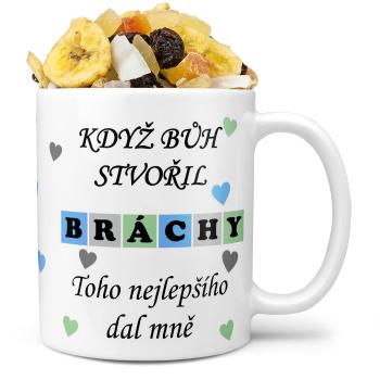 Hrnek Když bůh stvořil bráchy (Náplň hrníčku: Tropická směs)