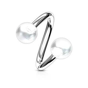 Šperky4U Piercing spirála s a kuličkami - SP01031-W