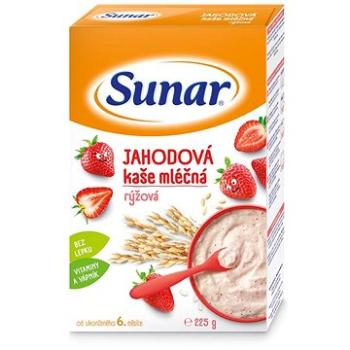 Sunar mléčná kaše jahodová rýžová 225 g (8592084409562)