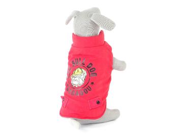 Vsepropejska Bulldog zimní bunda pro psa Barva: Červená, Délka zad (cm): 39, Obvod hrudníku: 64 - 70 cm