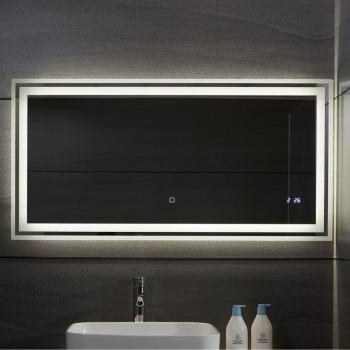 Aquamarin Koupelnové zrcadlo s LED osvětlením, 120 x 60 cm