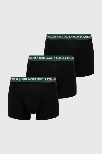 Boxerky Karl Lagerfeld (3-pack) pánské, zelená barva