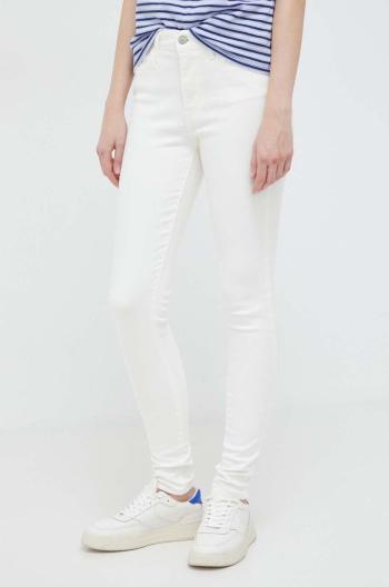 Džíny Levi's 720 HIRISE SUPER SKINNY dámské, béžová barva