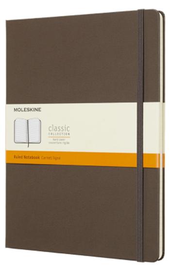 Moleskine - zápisník tvrdý, linkovaný, hnědý XL