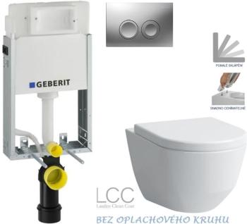 Geberit KOMBIFIX Basic tlačítko DELTA 21 MAT WC LAUFEN PRO LCC RIMLESS + SEDÁTKO 110.100.00.1 21MA LP2