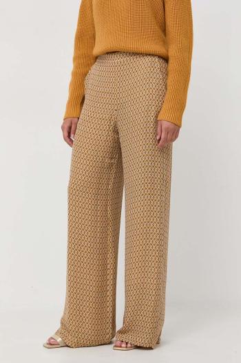 Sukně z hedvábné směsi MICHAEL Michael Kors oranžová barva, high waist