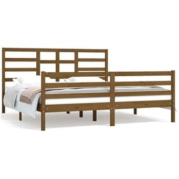 Rám postele medově hnědý masivní dřevo 180×200 cm Super King, 3105878 (3105878)