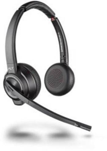 Telefonní headset s Bluetooth, DECT bez kabelu, stereo Plantronics Savi W8220-M USB binaural ANC na uši černá