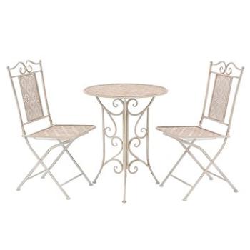 3dílný bistro set ocelový bílý 43149 43149 (43149)