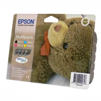 EPSON T0615 (C13T06154010) - originální cartridge, černá + barevná, 4x8ml