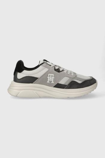 Sneakers boty Tommy Hilfiger MODERN RUNNER LTH MIX šedá barva, FM0FM04878