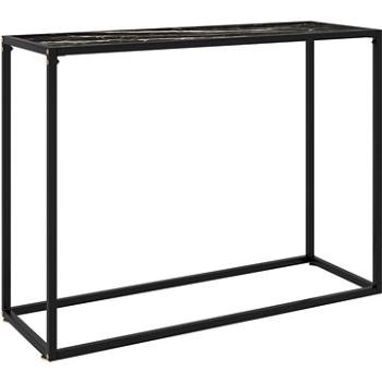 Konzolový stolek černý 100 × 35 × 75 cm tvrzené sklo (322814)