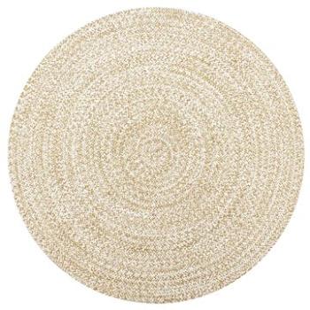 Ručně vyráběný koberec juta bílý a přírodní 150 cm (133724)