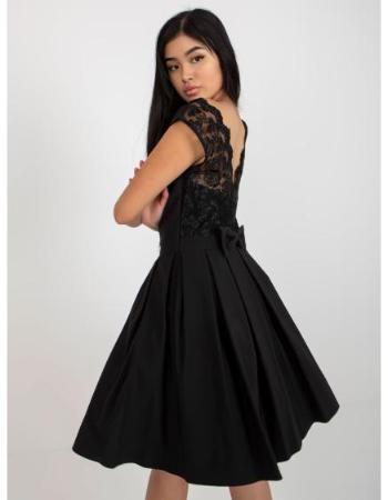 Dámské šaty s mašlí JANELLE černé 