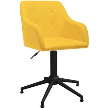 Otočná jídelní židle žlutá textil, 3089469 (3089469)