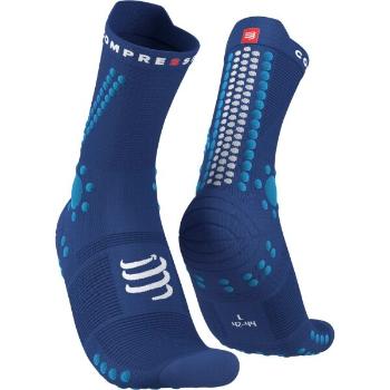 Compressport PRO RACING SOCKS v4.0 TRAIL Běžecké ponožky, modrá, velikost 42-44
