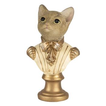 Dekorativní soška hlavy kočky v obleku - 10*6*17 cm 6PR4622