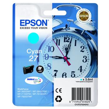 EPSON T2702 (C13T27024022) - originální cartridge, azurová, 3,6ml