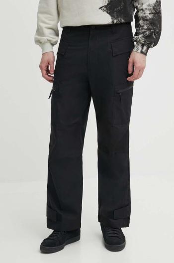 Bavlněné kalhoty A-COLD-WALL* Static Zip Pant černá barva, ve střihu cargo, ACWMB278C