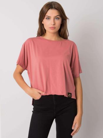 RŮŽOVÉ DÁMSKÉ KRÁTKÉ TRIČKO TK-FF-TS-717374.85P-PINK Velikost: XL