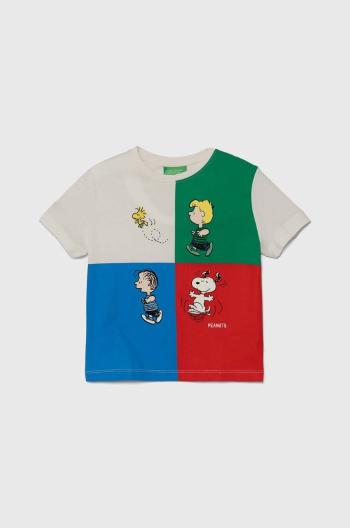 Dětské bavlněné tričko United Colors of Benetton X Peanuts s potiskem