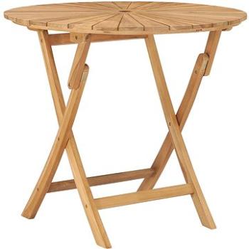  Skládací zahradní stůl O 85 cm masivní teakové dřevo (49438)